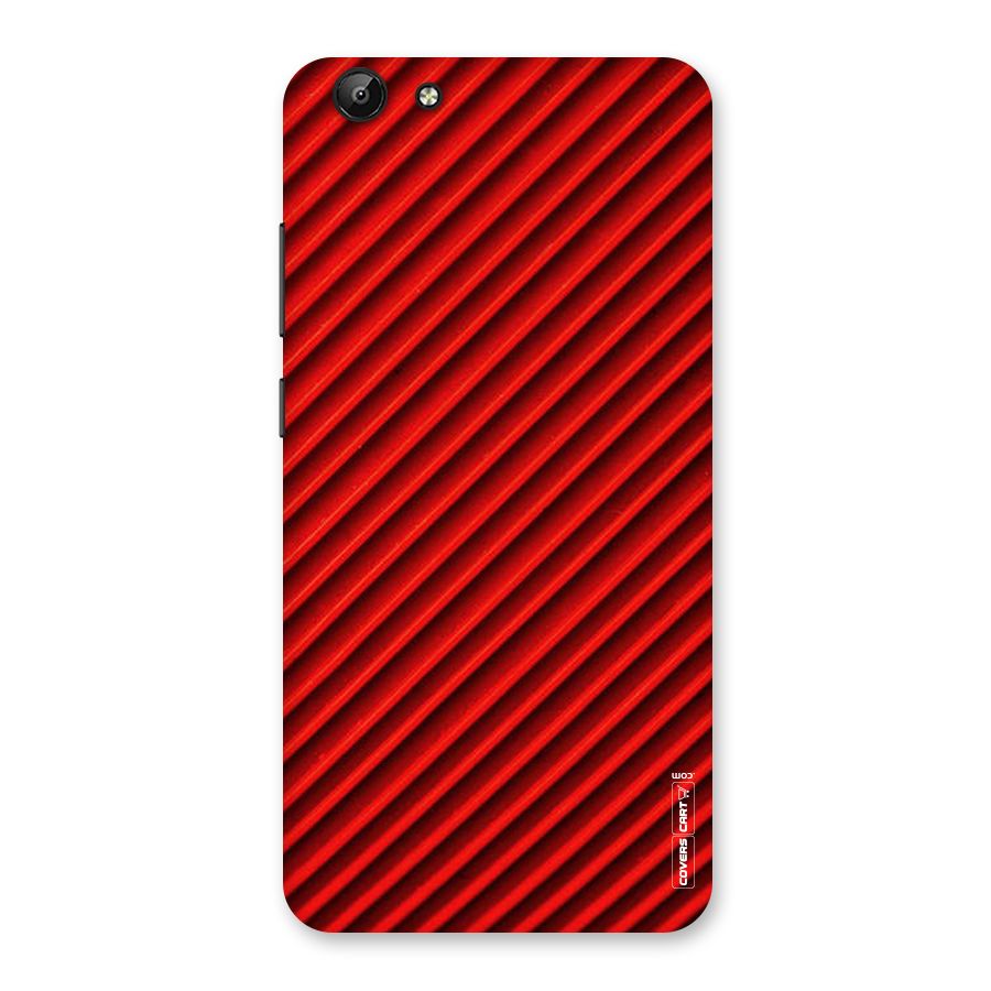 Red Rugged Stripes Back Case for Vivo Y69