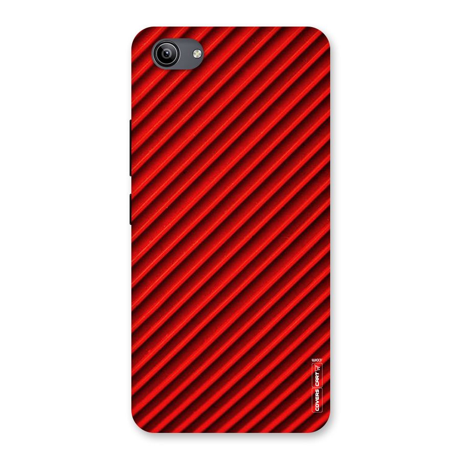 Red Rugged Stripes Back Case for Vivo Y81i
