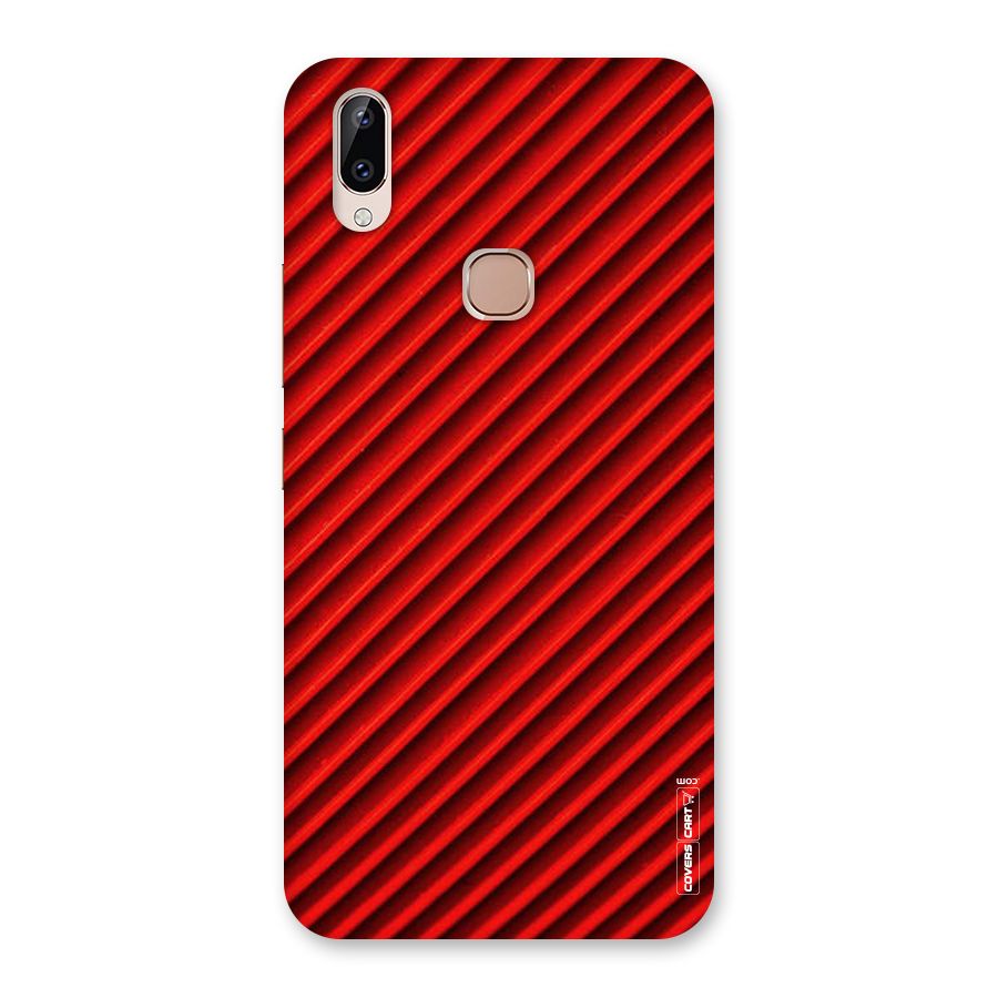 Red Rugged Stripes Back Case for Vivo Y83 Pro
