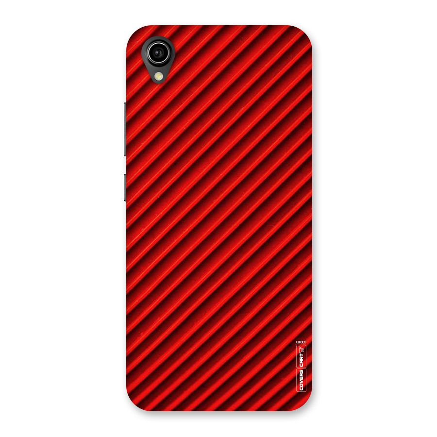 Red Rugged Stripes Back Case for Vivo Y90
