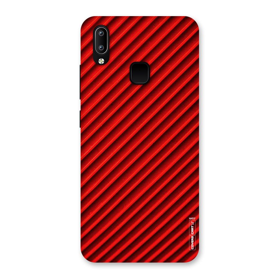 Red Rugged Stripes Back Case for Vivo Y93