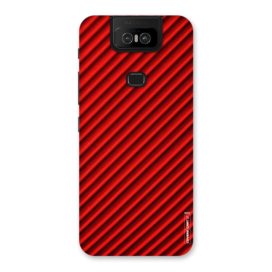 Red Rugged Stripes Back Case for Zenfone 6z
