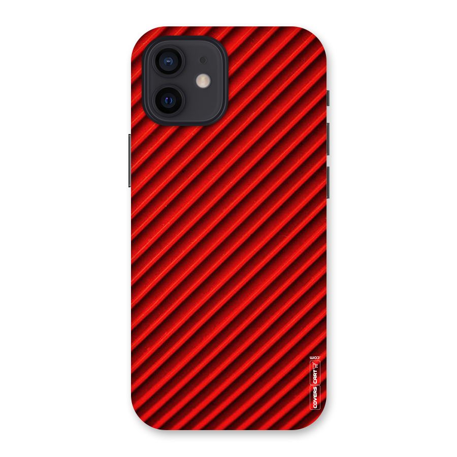 Red Rugged Stripes Back Case for iPhone 12
