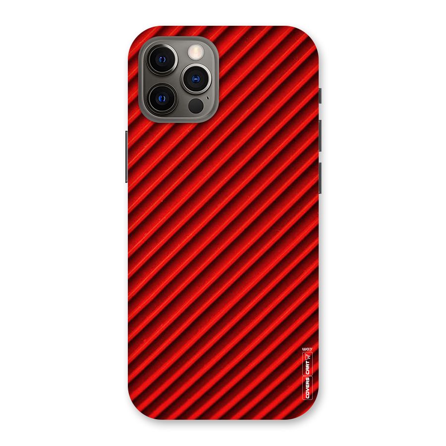 Red Rugged Stripes Back Case for iPhone 12 Pro
