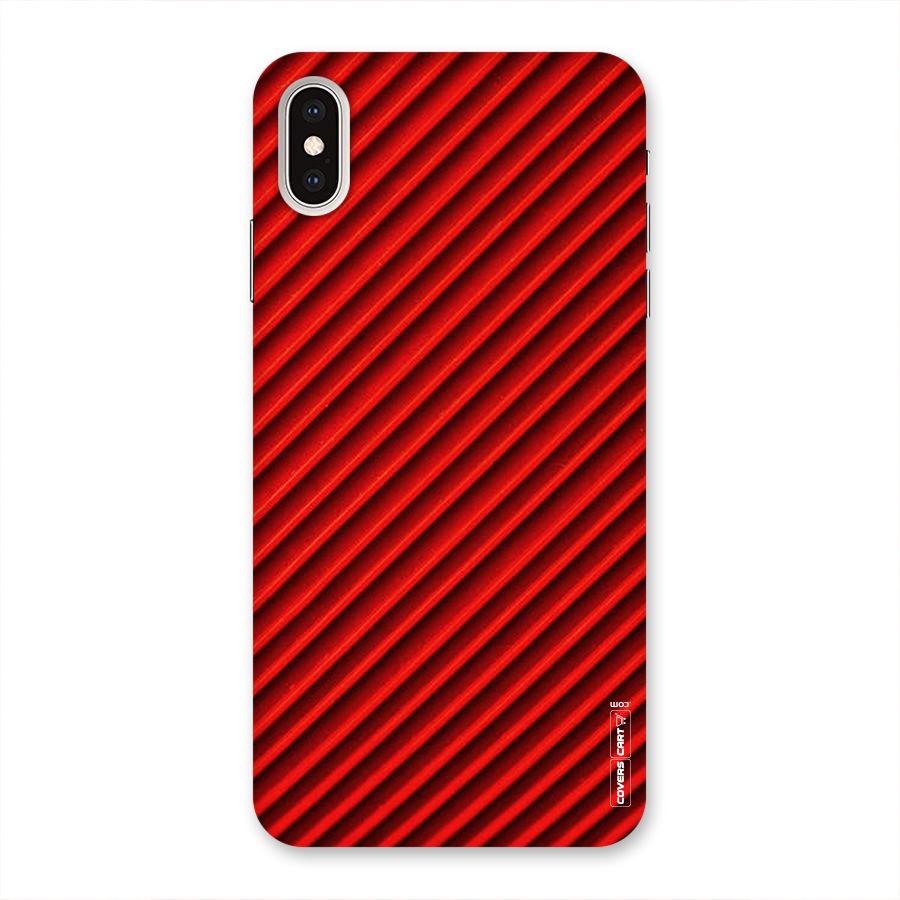 Red Rugged Stripes Back Case for iPhone XS Max