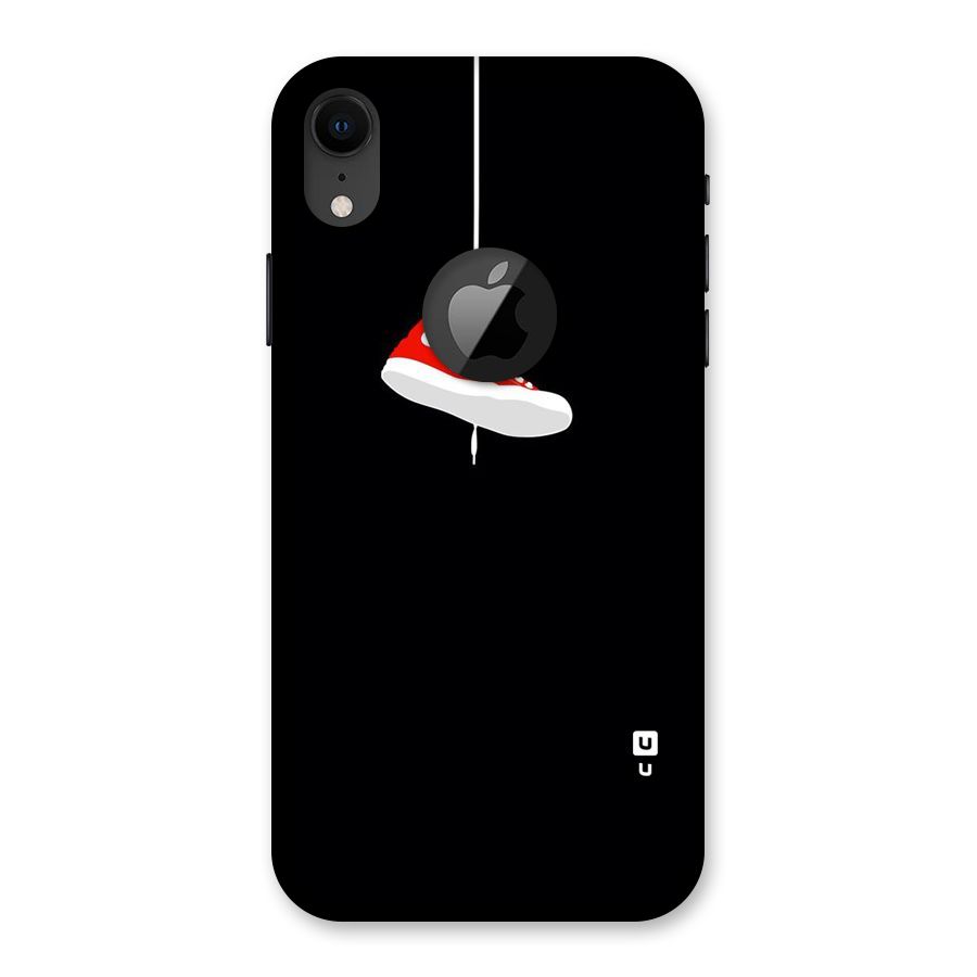 Red Shoe Hanging Back Case for iPhone XR Logo Cut