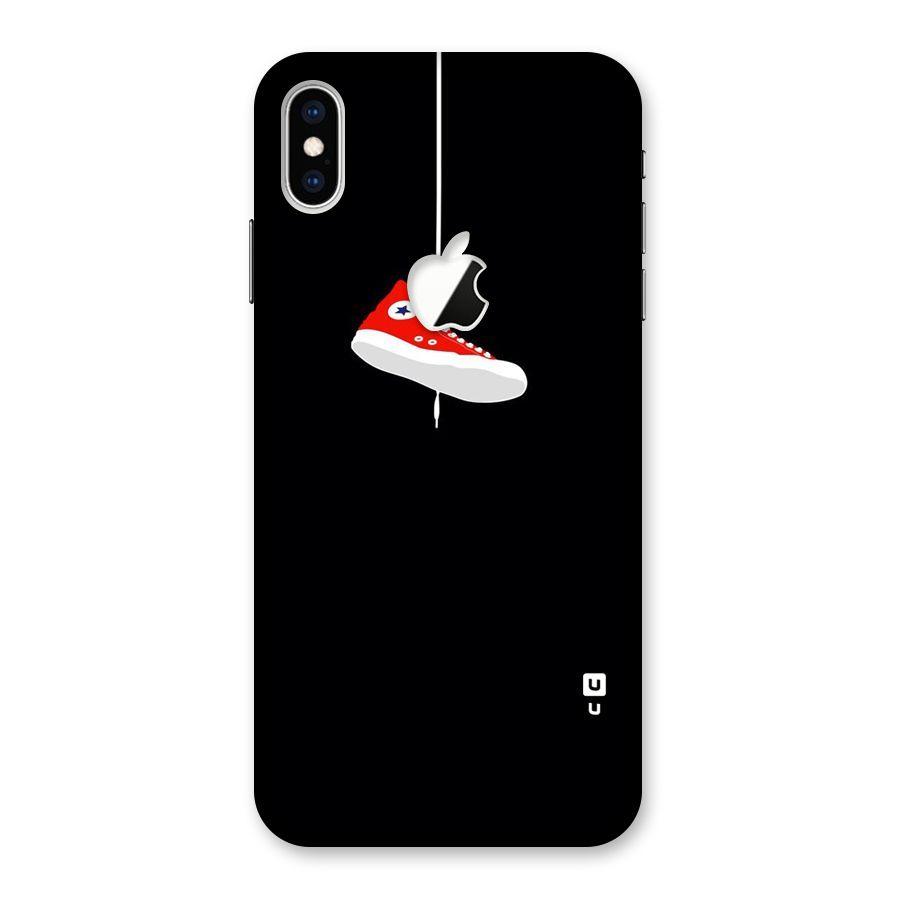 Red Shoe Hanging Back Case for iPhone XS Max Apple Cut
