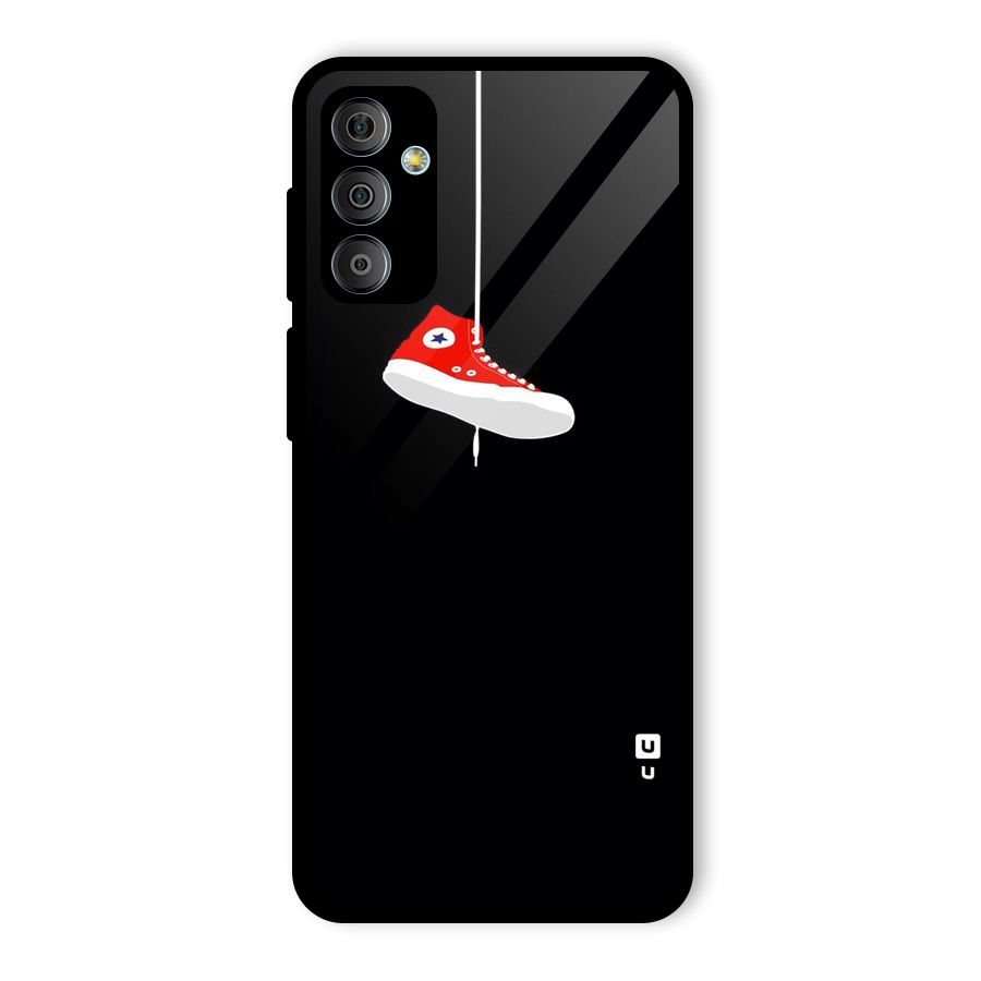 Red Shoe Hanging Glass Back Case for Galaxy F23
