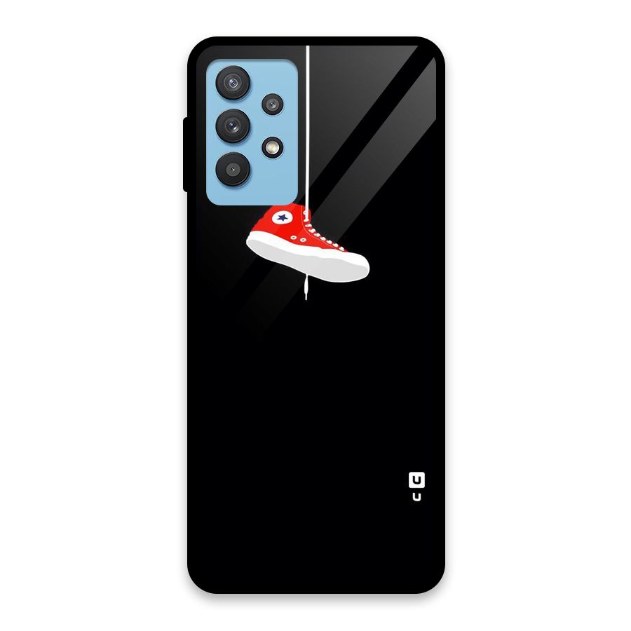 Red Shoe Hanging Glass Back Case for Galaxy M32 5G
