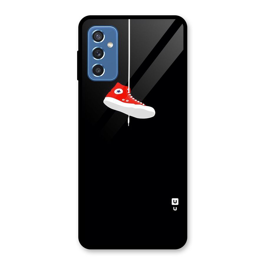 Red Shoe Hanging Glass Back Case for Galaxy M52 5G