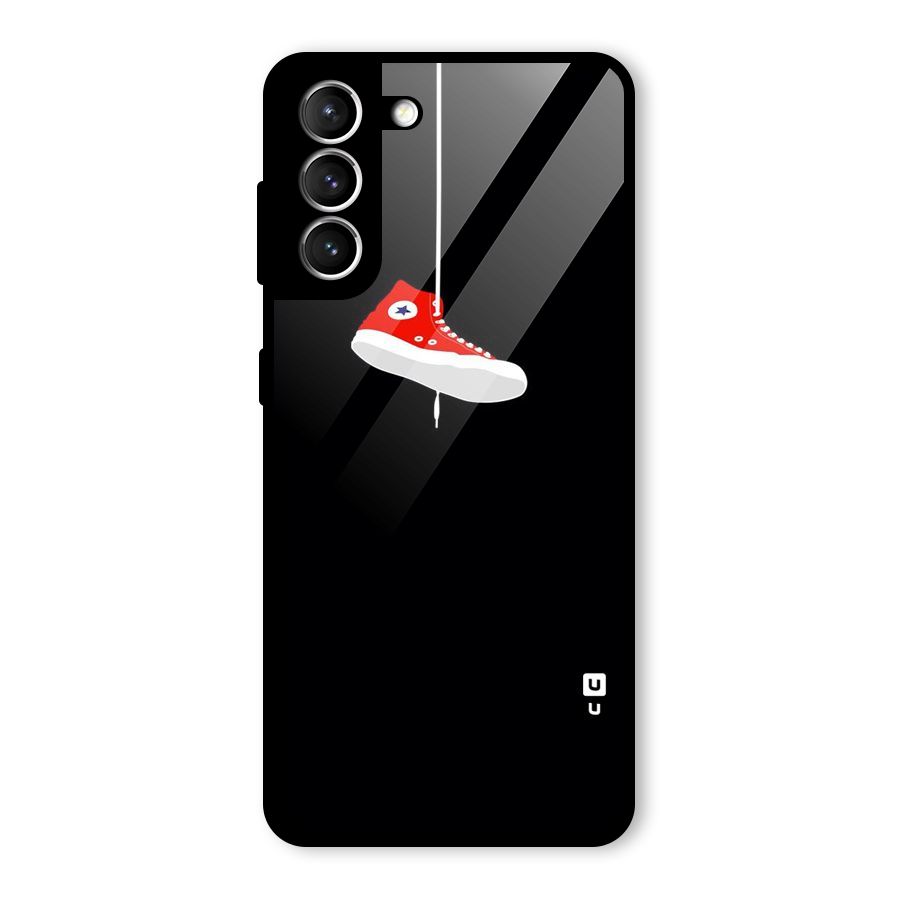 Red Shoe Hanging Glass Back Case for Galaxy S21 5G