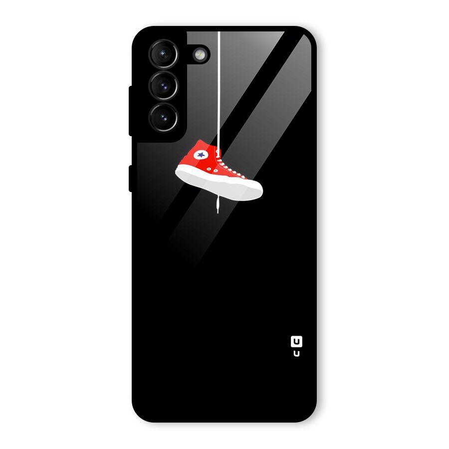 Red Shoe Hanging Glass Back Case for Galaxy S21 Plus