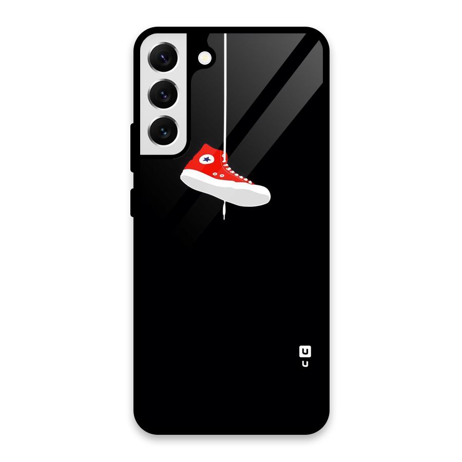 Red Shoe Hanging Glass Back Case for Galaxy S22 Plus 5G