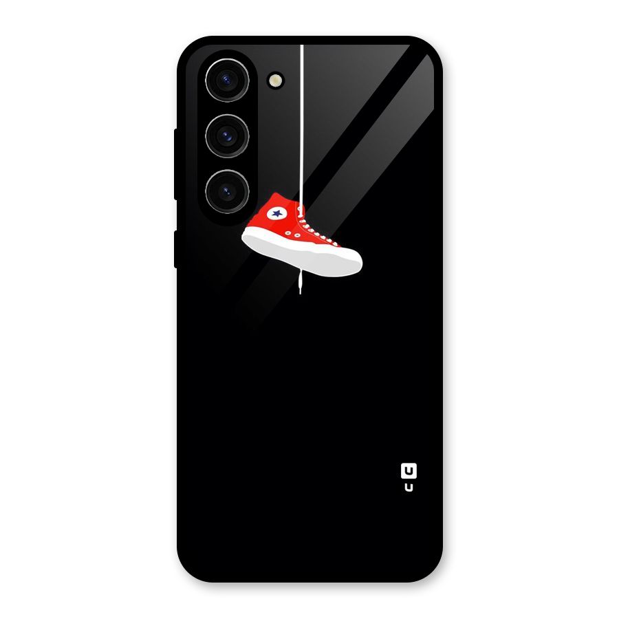 Red Shoe Hanging Glass Back Case for Galaxy S23 Plus