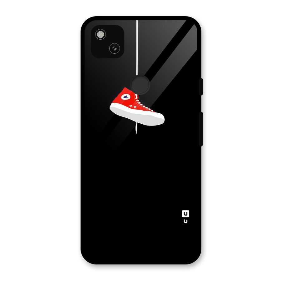 Red Shoe Hanging Glass Back Case for Google Pixel 4a
