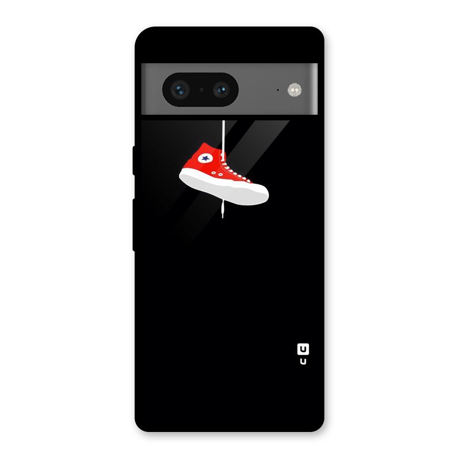 Red Shoe Hanging Glass Back Case for Google Pixel 7