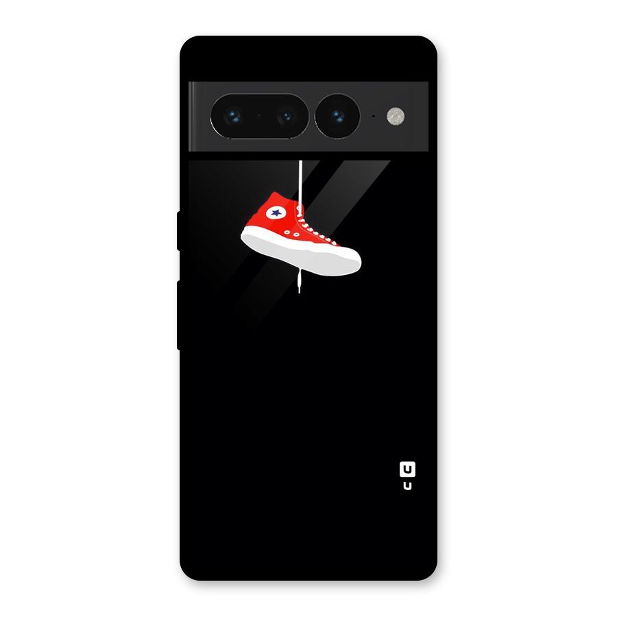 Red Shoe Hanging Glass Back Case for Google Pixel 7 Pro