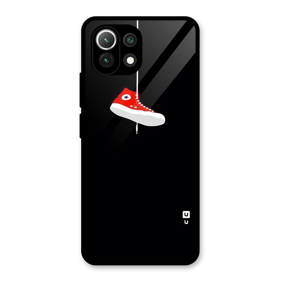 Red Shoe Hanging Glass Back Case for Mi 11 Lite