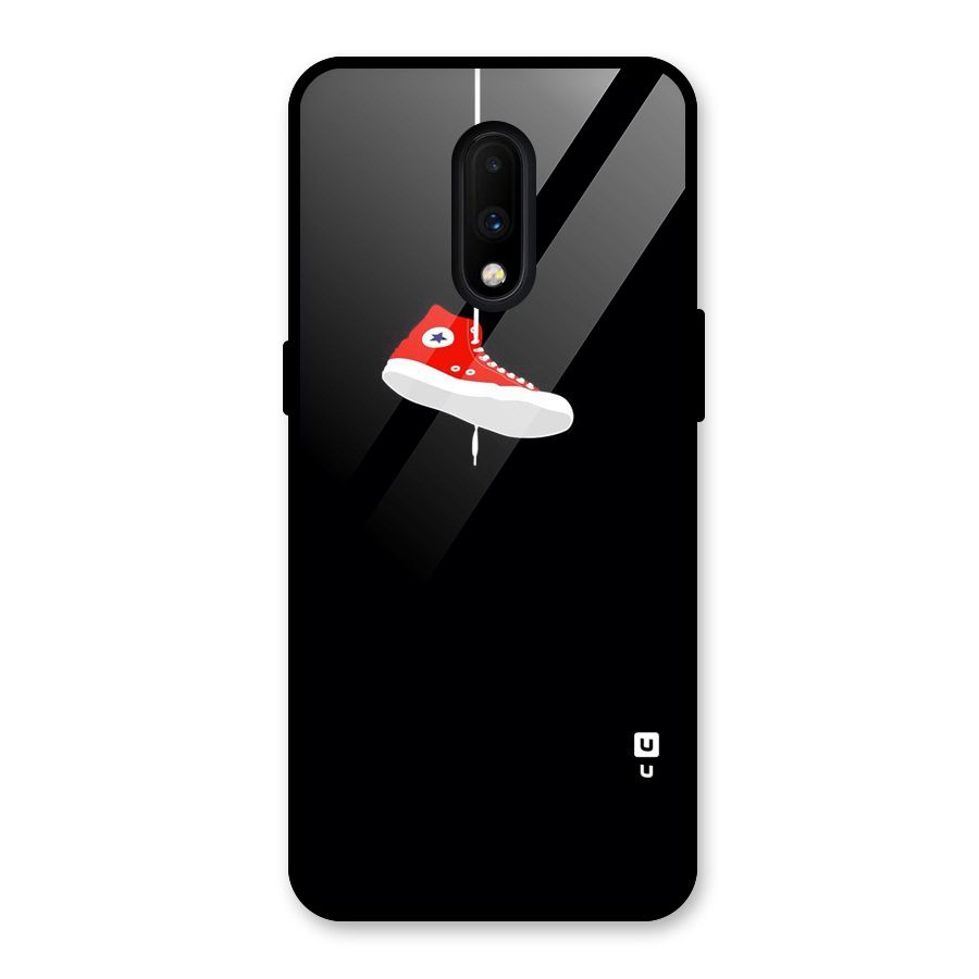 Red Shoe Hanging Glass Back Case for OnePlus 7