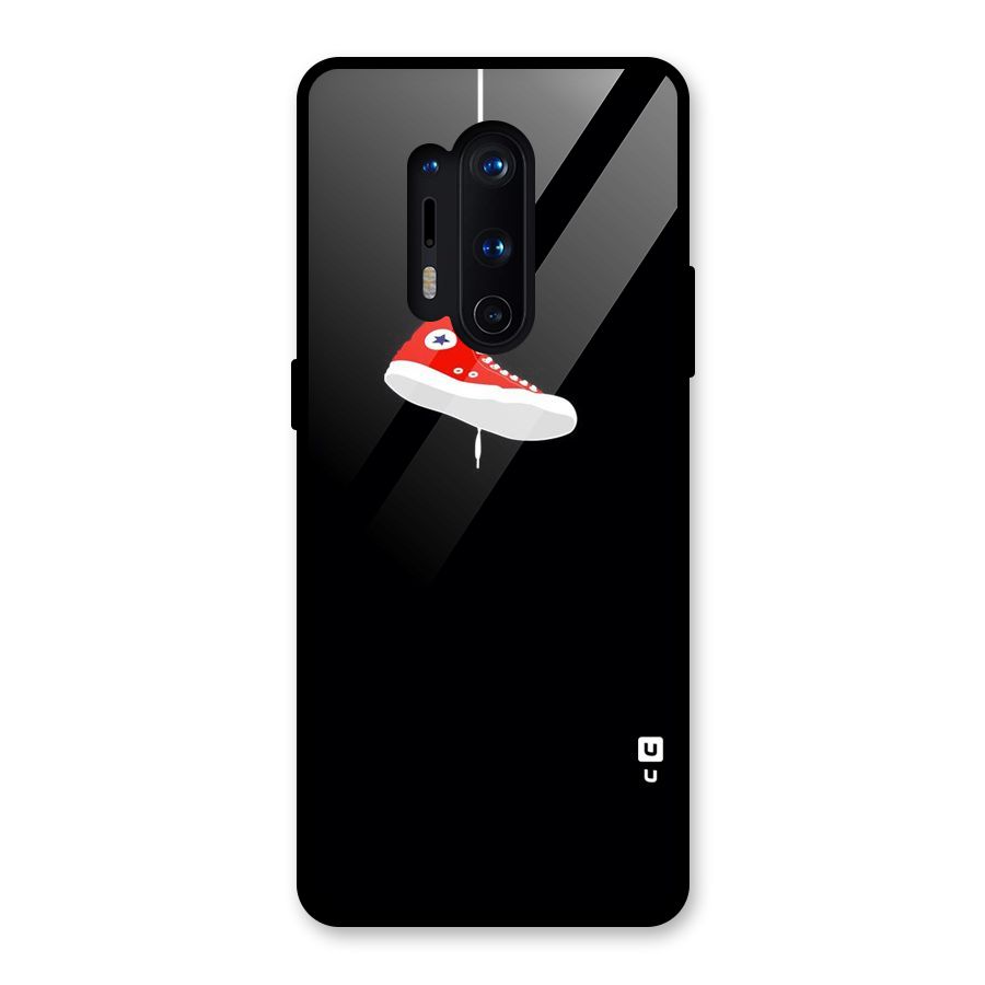Red Shoe Hanging Glass Back Case for OnePlus 8 Pro