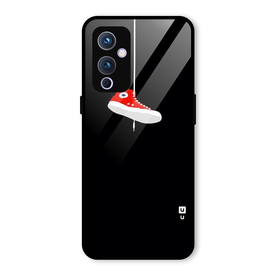 Red Shoe Hanging Glass Back Case for OnePlus 9