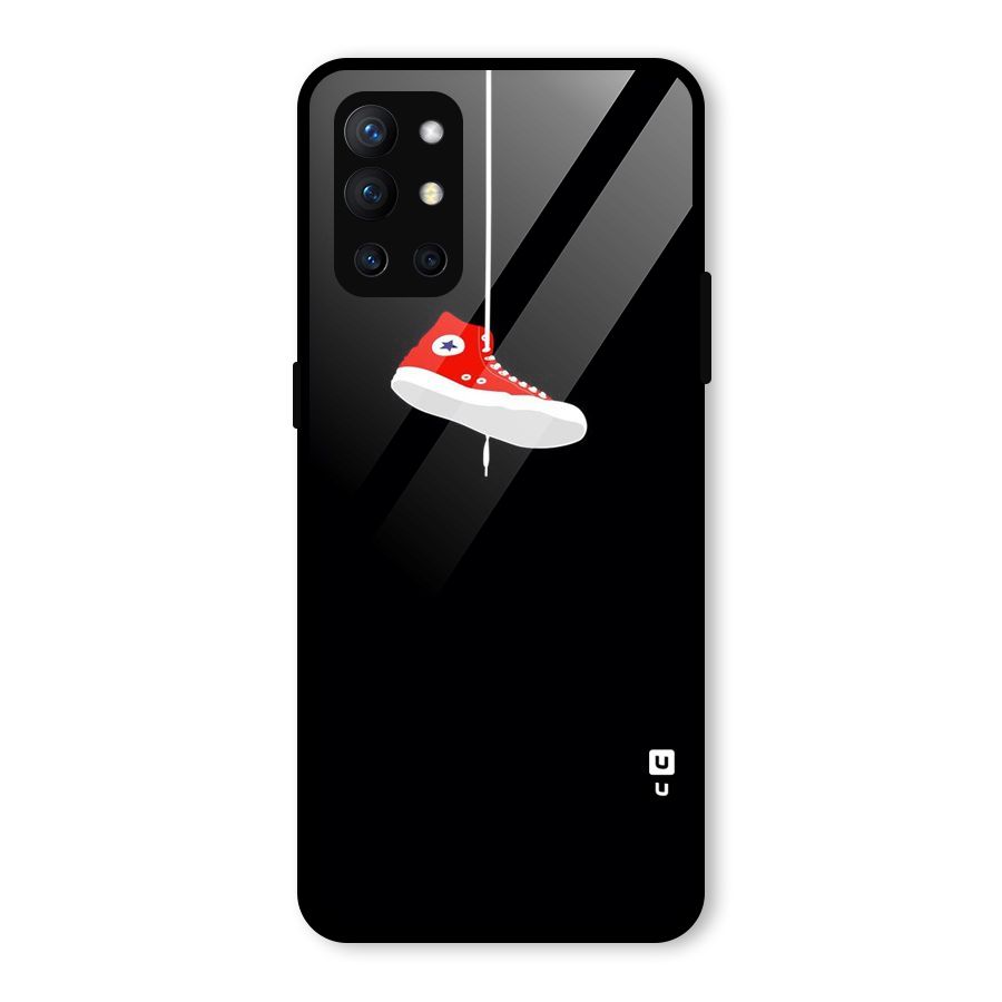 Red Shoe Hanging Glass Back Case for OnePlus 9R