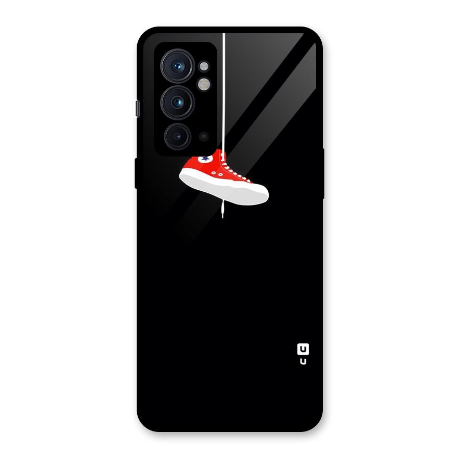 Red Shoe Hanging Glass Back Case for OnePlus 9RT 5G