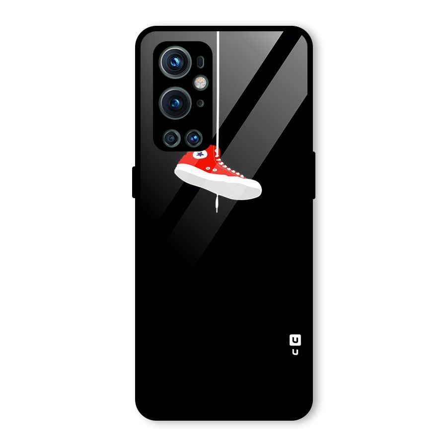 Red Shoe Hanging Glass Back Case for OnePlus 9 Pro
