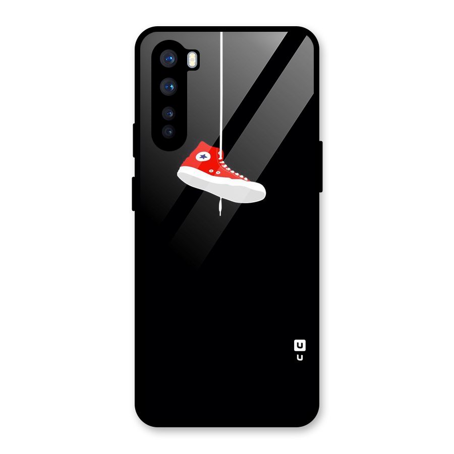 Red Shoe Hanging Glass Back Case for OnePlus Nord