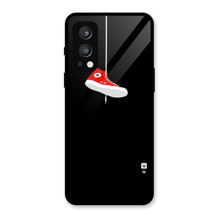 Red Shoe Hanging Glass Back Case for OnePlus Nord 2 5G
