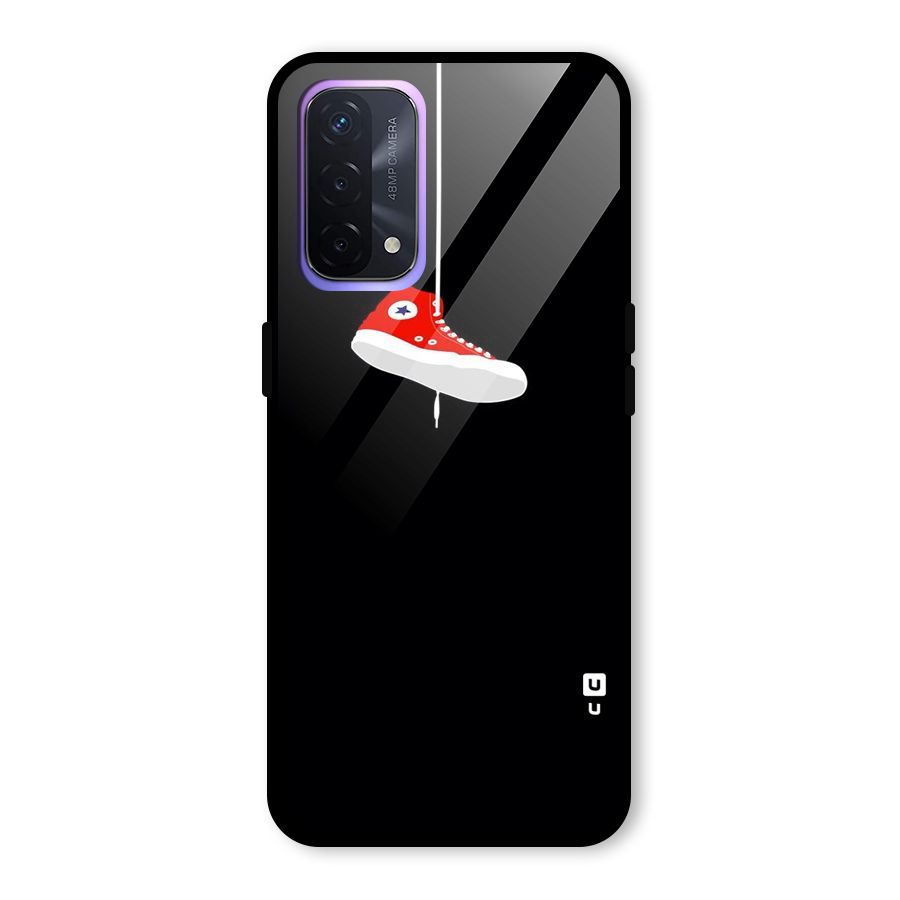 Red Shoe Hanging Glass Back Case for Oppo A74 5G
