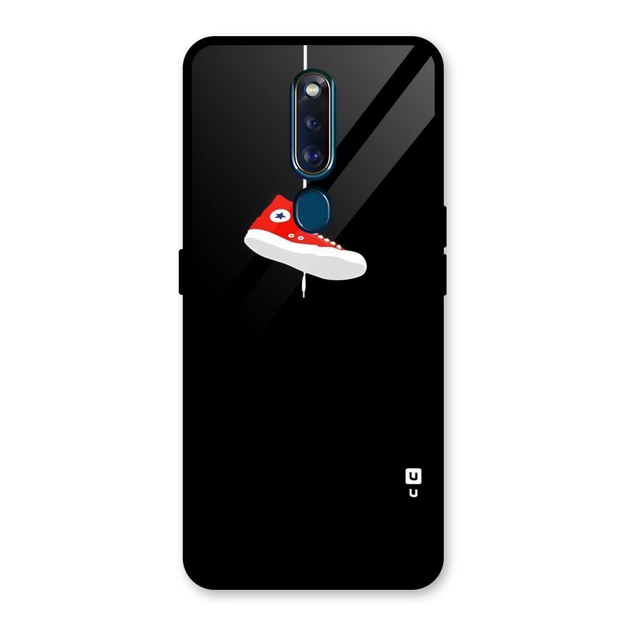 Red Shoe Hanging Glass Back Case for Oppo F11 Pro