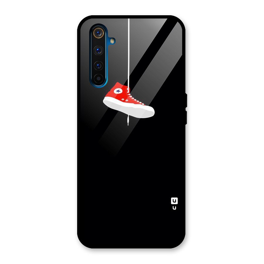 Red Shoe Hanging Glass Back Case for Realme 6 Pro
