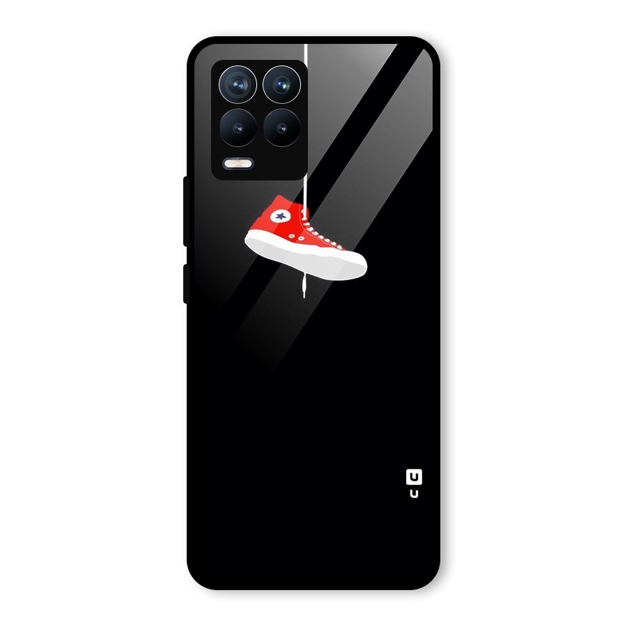 Red Shoe Hanging Glass Back Case for Realme 8 Pro