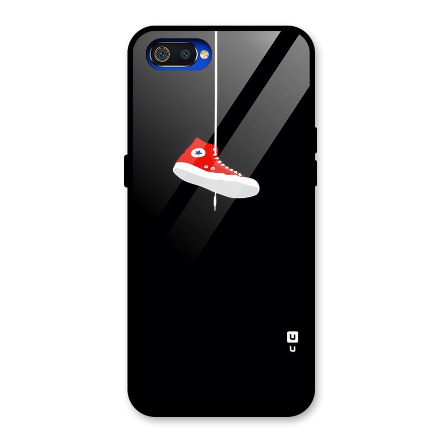 Red Shoe Hanging Glass Back Case for Realme C2