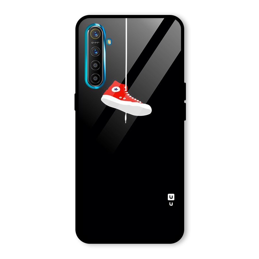 Red Shoe Hanging Glass Back Case for Realme X2