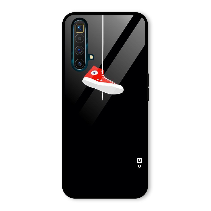 Red Shoe Hanging Glass Back Case for Realme X3