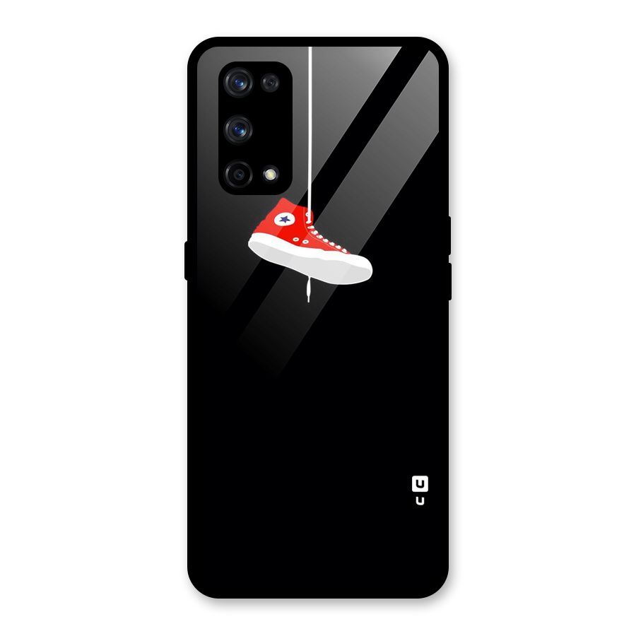 Red Shoe Hanging Glass Back Case for Realme X7 Pro