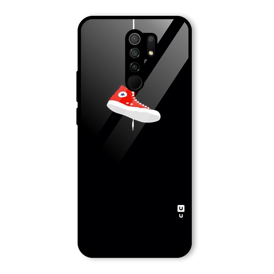 Red Shoe Hanging Glass Back Case for Redmi 9 Prime