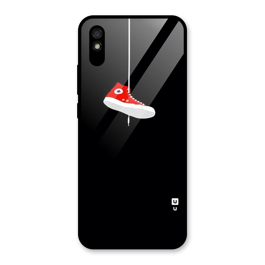 Red Shoe Hanging Glass Back Case for Redmi 9i
