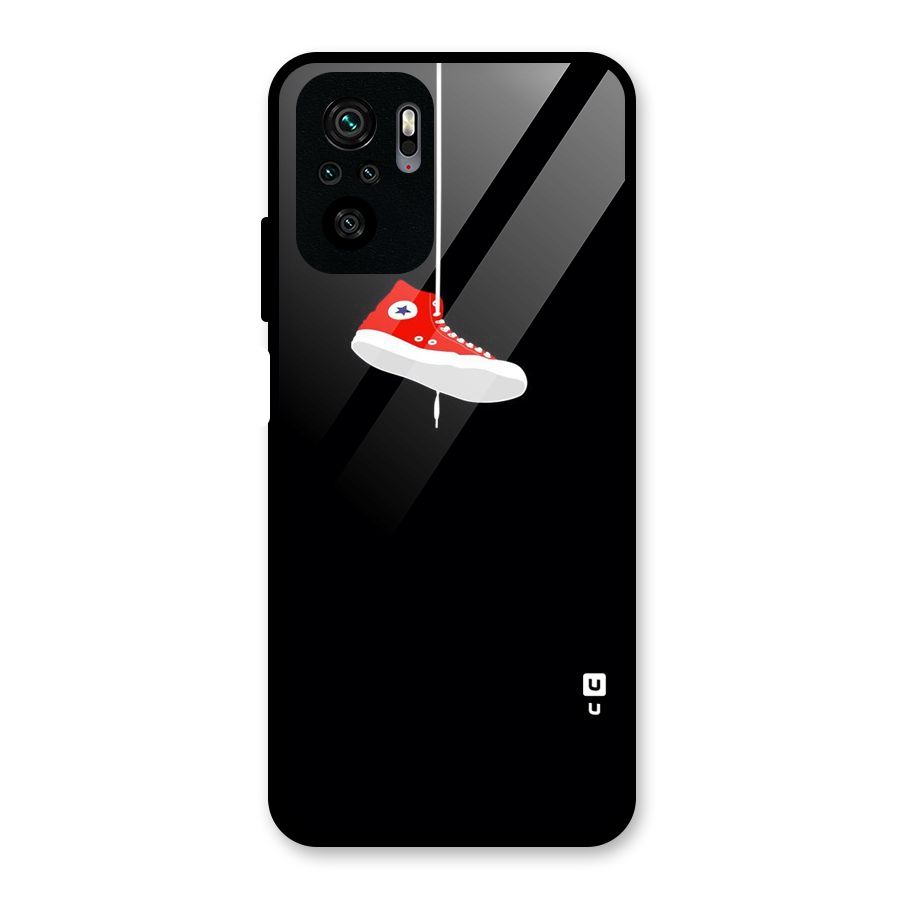 Red Shoe Hanging Glass Back Case for Redmi Note 11 SE