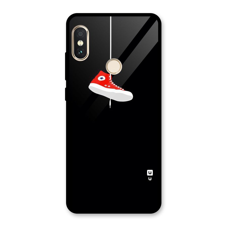 Red Shoe Hanging Glass Back Case for Redmi Note 5 Pro