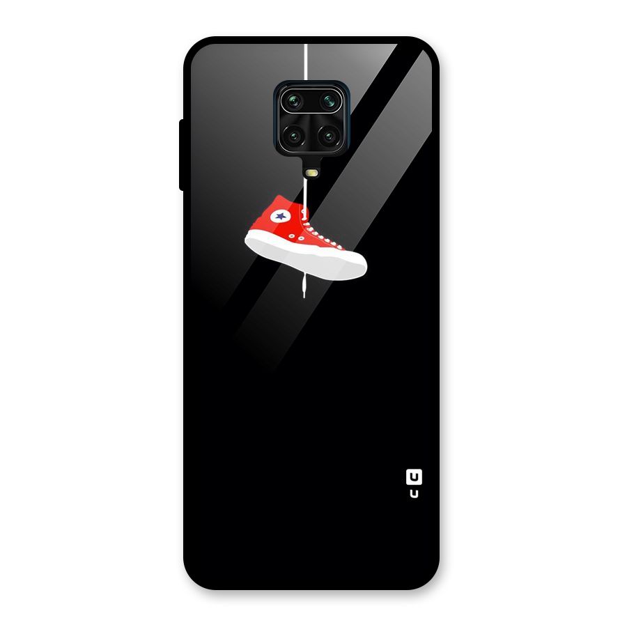 Red Shoe Hanging Glass Back Case for Redmi Note 9 Pro Max
