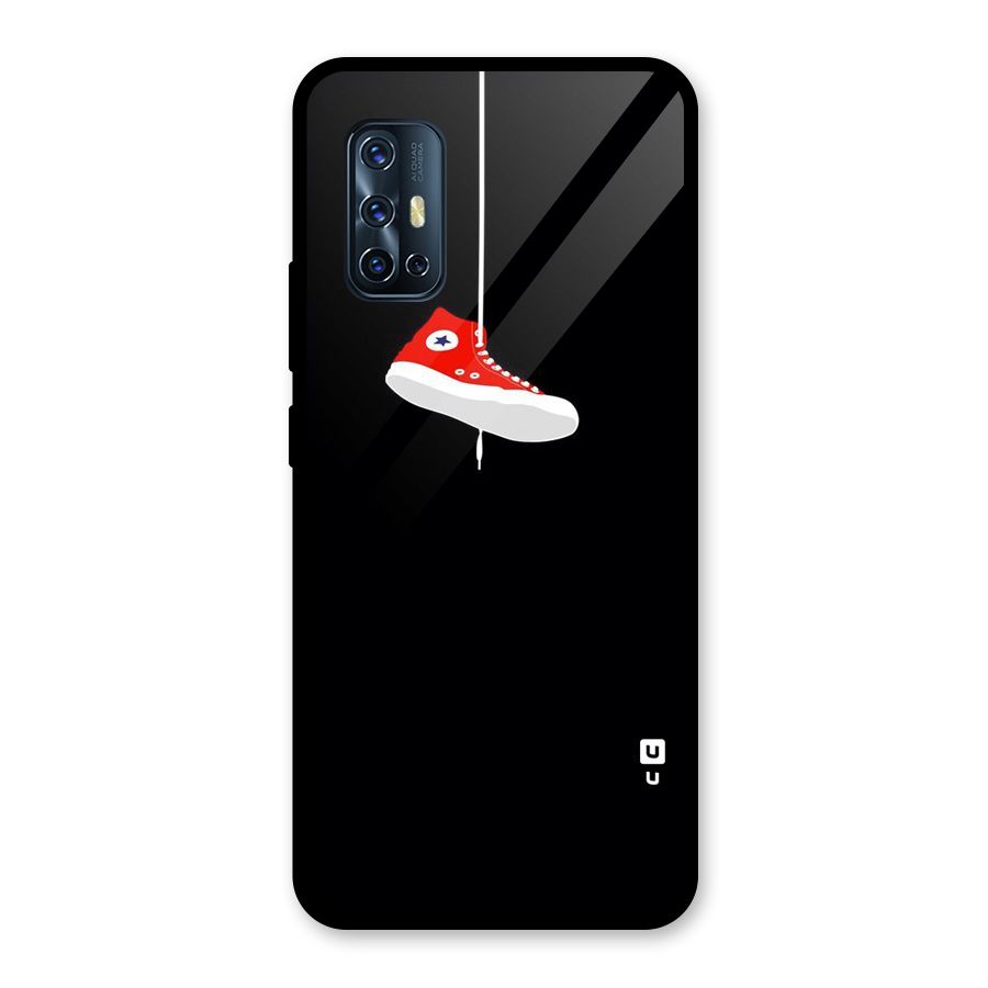 Red Shoe Hanging Glass Back Case for Vivo V17