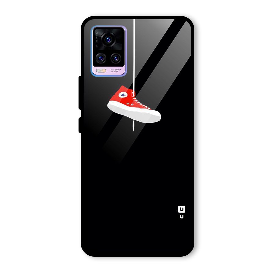 Red Shoe Hanging Glass Back Case for Vivo V20 Pro