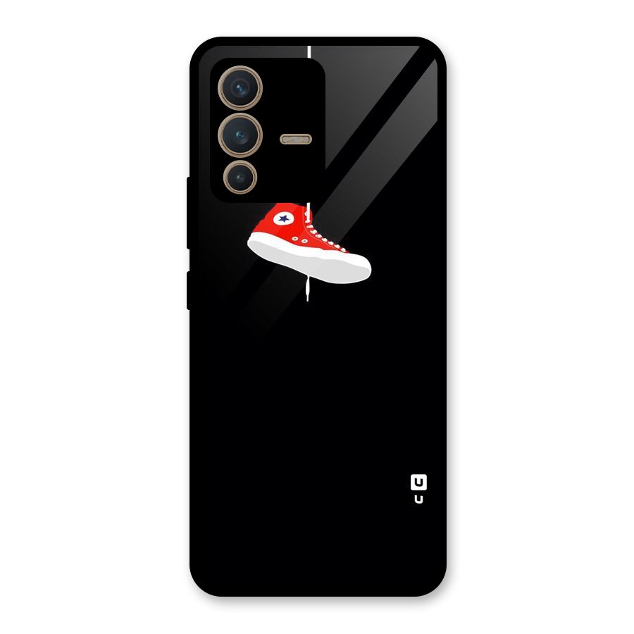 Red Shoe Hanging Glass Back Case for Vivo V23 5G