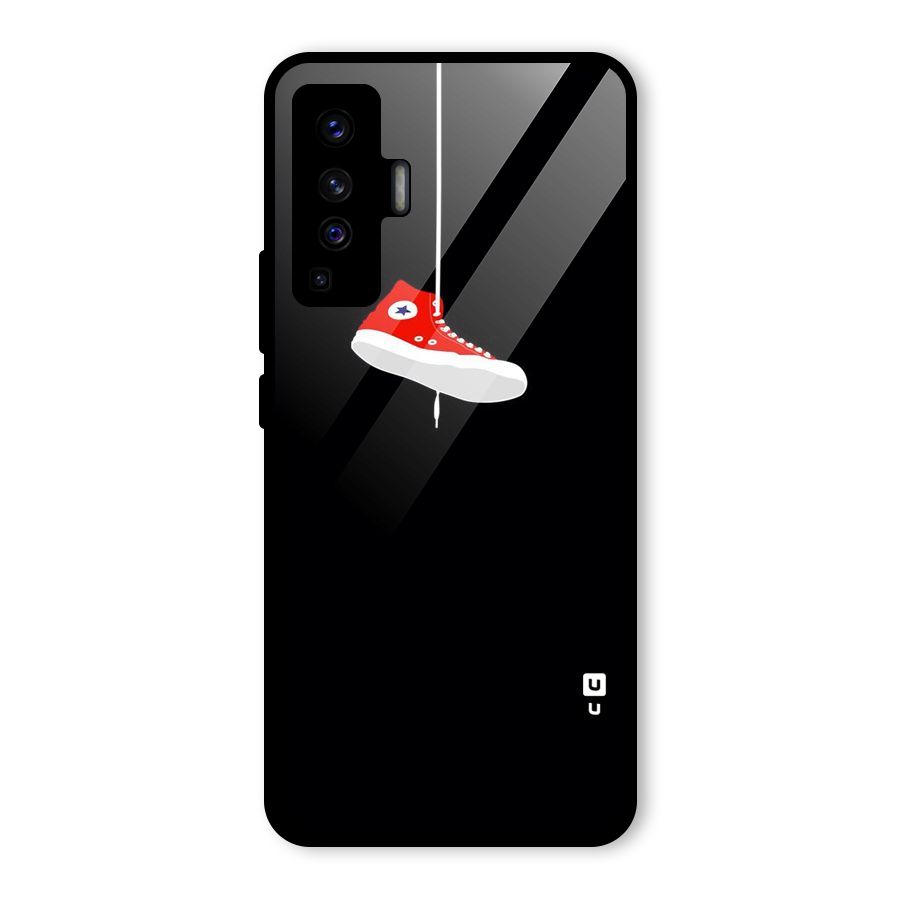 Red Shoe Hanging Glass Back Case for Vivo X50