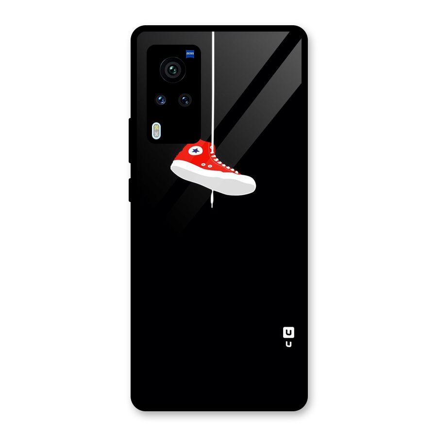 Red Shoe Hanging Glass Back Case for Vivo X60 Pro
