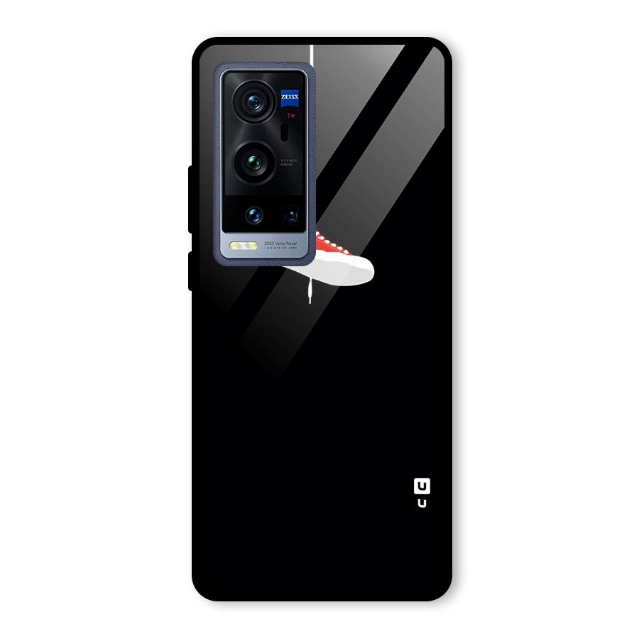 Red Shoe Hanging Glass Back Case for Vivo X60 Pro Plus