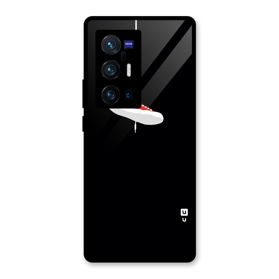 Red Shoe Hanging Glass Back Case for Vivo X70 Pro Plus